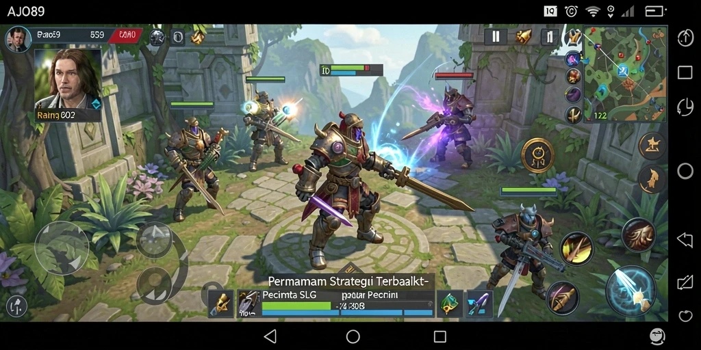 Tampilan gameplay AJO89 dengan strategi dan pertempuran yang menegangkan.