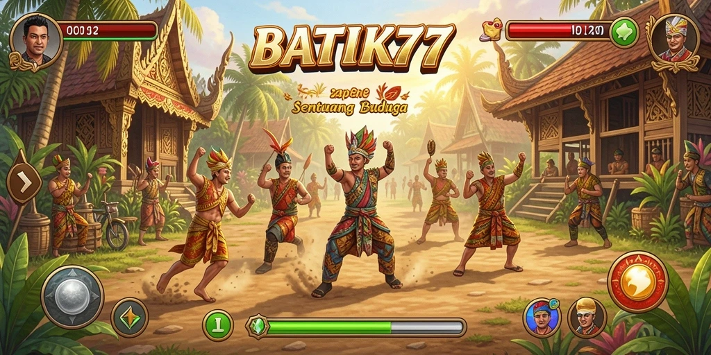 Tangkapan layar gameplay seru dari balapan di BATIK77.