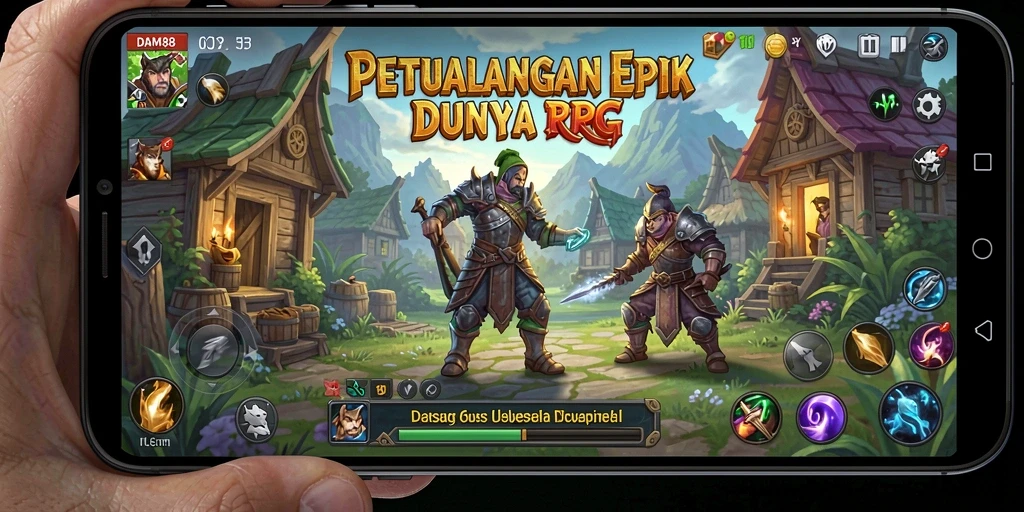 Tampilan gameplay menakjubkan dalam dunia RPG DAM88.