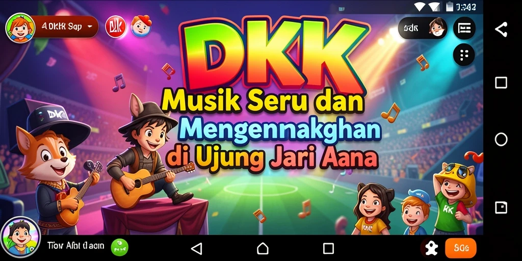 Screenshot gameplay DKK menampilkan pengalaman bernyanyi yang seru.