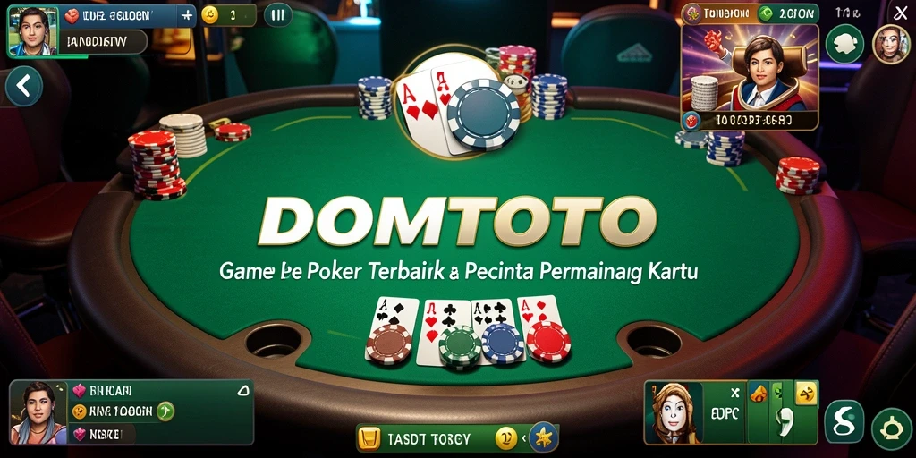 Gambaran gameplay seru di DOMTOTO saat bermain poker.