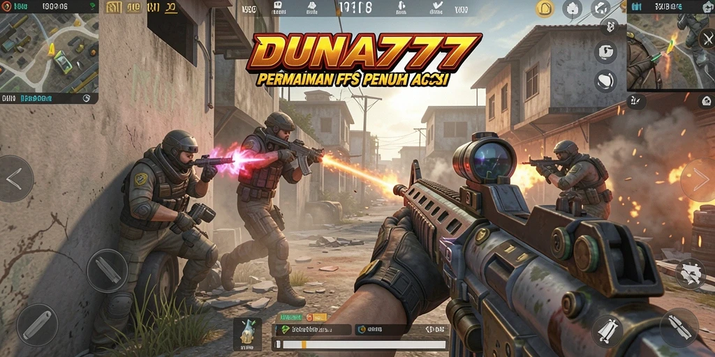 Screenshot menampilkan aksi mendebarkan dalam DUNIA777.