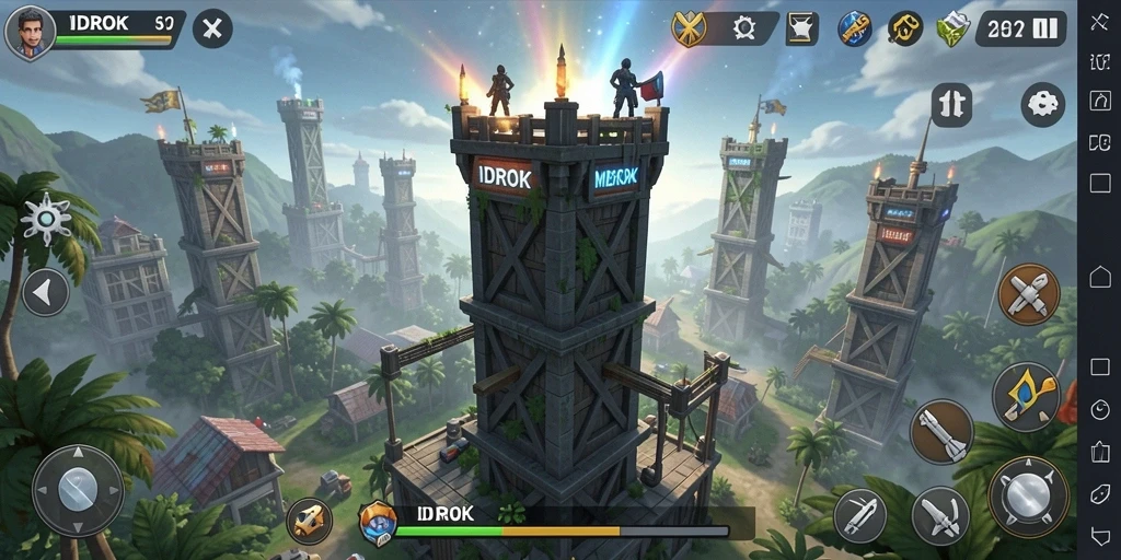 Gameplay menara pertahanan yang menarik dan menegangkan.