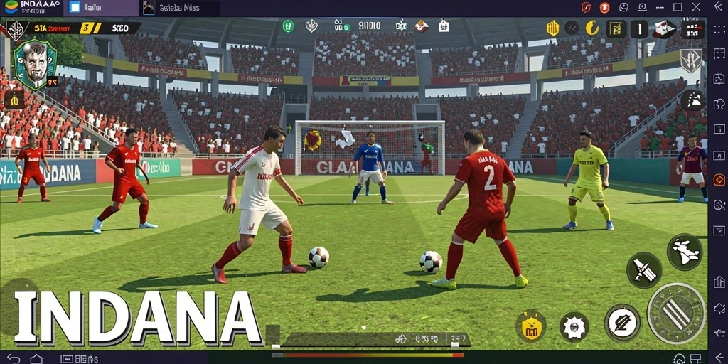 Tampilan gameplay menarik dari permainan sepak bola INDAAA.