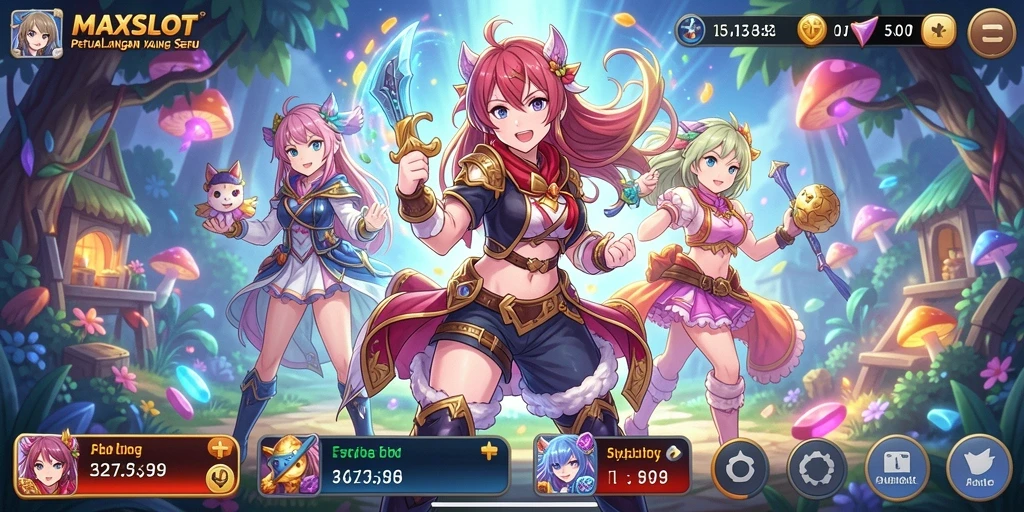 Gameplay menarik dengan karakter anime ikonik.