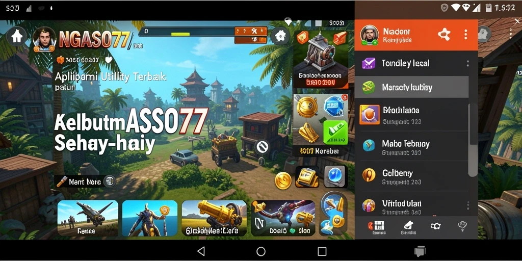 Screenshot utama NGASO77 menampilkan antarmuka pengguna yang sederhana.