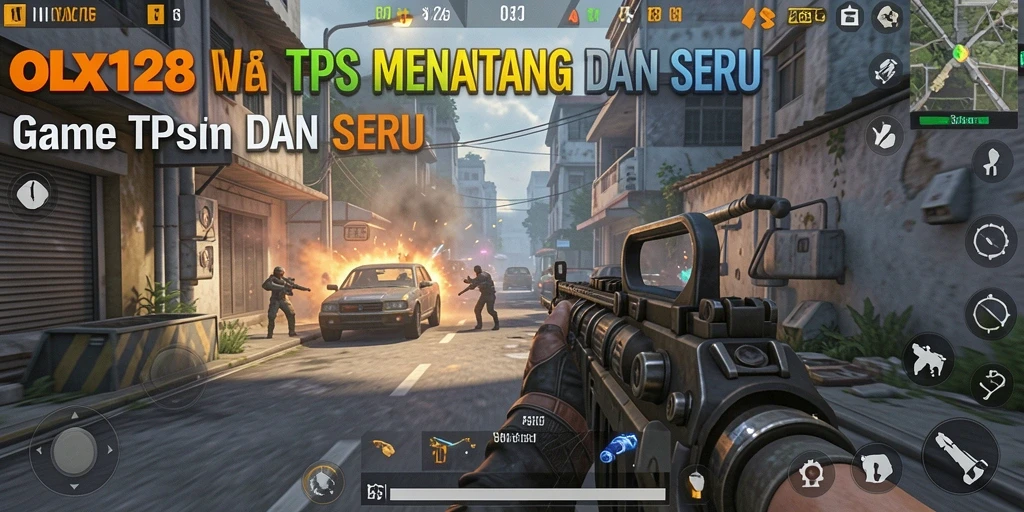 Screenshot menunjukkan aksi menegangkan dalam game TPS OLX128.