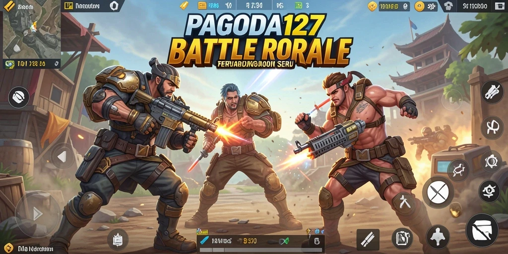 Tangkapan layar menampilkan pertarungan seru di medan Battle Royale.