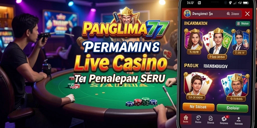 Tampilan gameplay seru dalam aplikasi Live Casino PANGLIMA77.