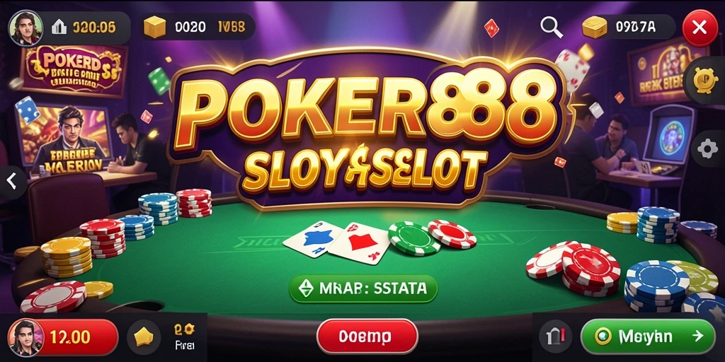 Screenshot gameplay POKER88 menunjukkan momen mendebarkan saat memutar gulungan slot.