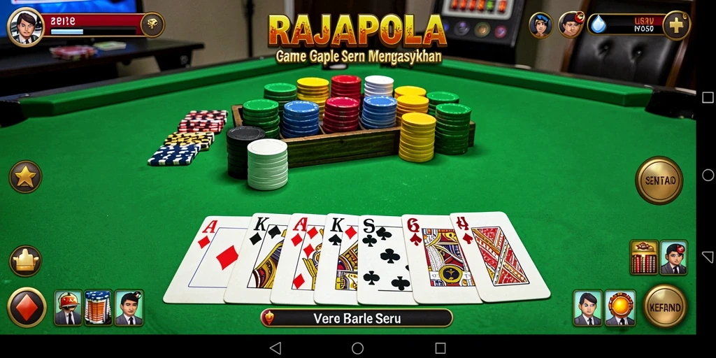 Tampilan gameplay Gaple yang menantang dan menyenangkan di RAJAPOLA.