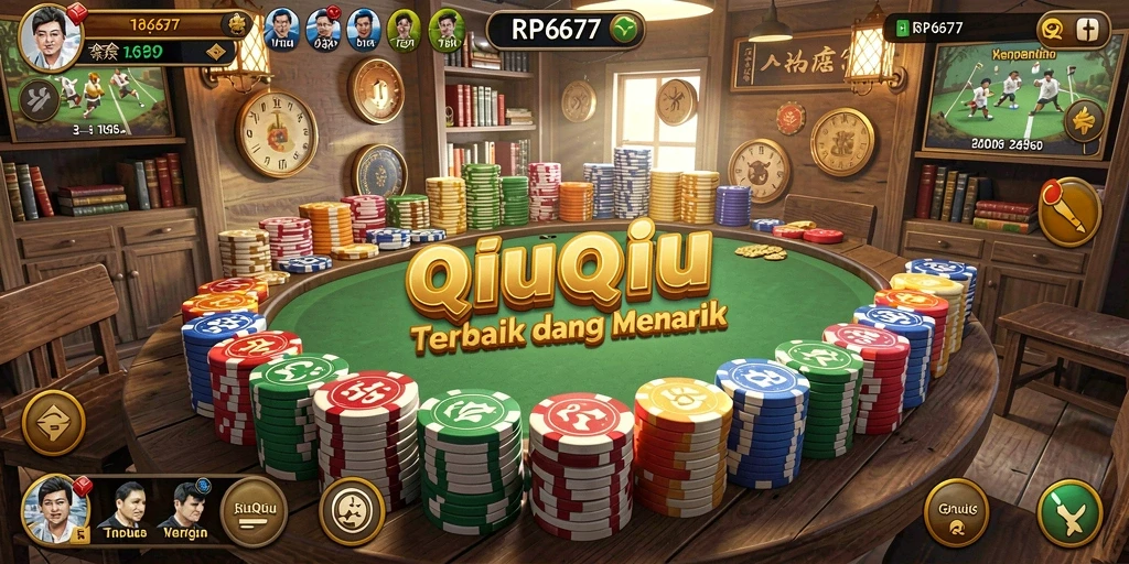 Tampilan gameplay QiuQiu yang seru dan menghibur.