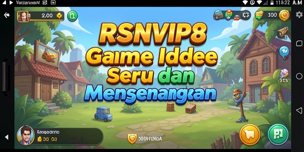 Tampilan gameplay menarik dari RSNVIP8 dengan karakter mengumpulkan sumber daya.