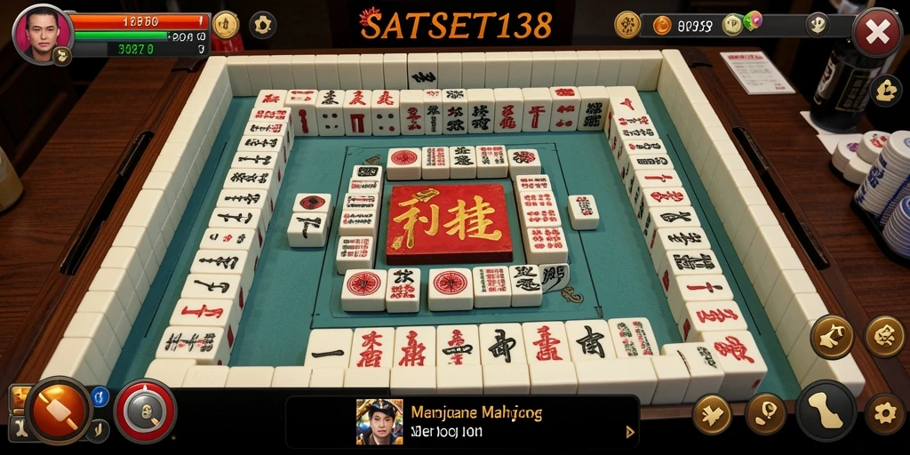 Tampilan gameplay Mahjong yang menarik dan penuh tantangan.