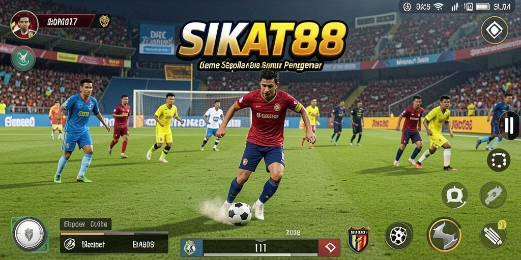 Tampilan gameplay SIKAT88 yang mendebarkan dalam pertandingan sepak bola.