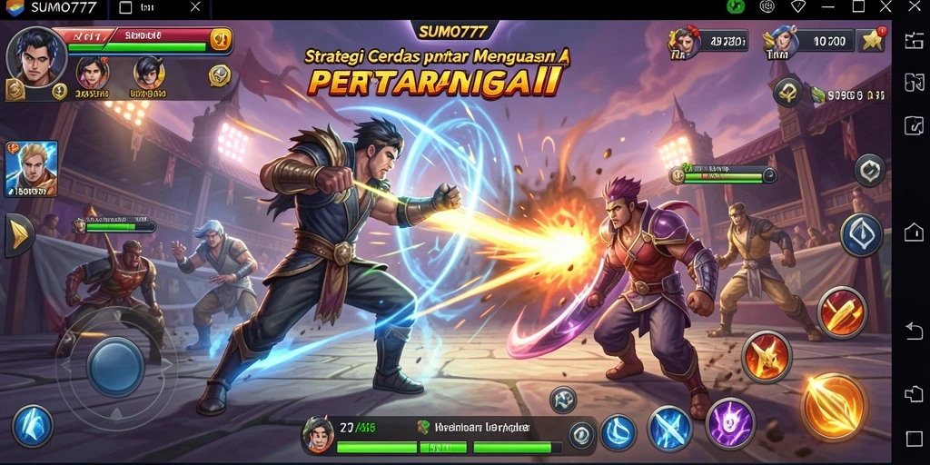 Tangkapan layar permainan <strong>SUMO777</strong> menampilkan strategi menegangkan saat bertarung.