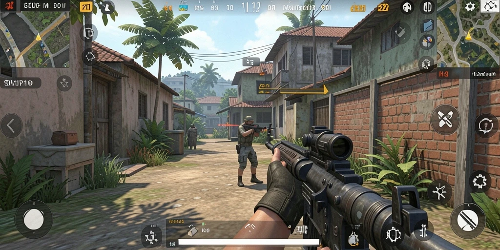 Tampilan gameplay SVIP10 dengan aksi tembak-menembak yang seru.