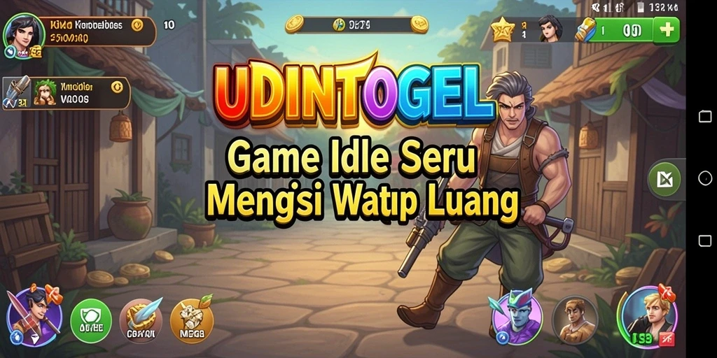 Screenshot dari gameplay UDINTOGEL menunjukkan pengalaman Idle yang menyenangkan.