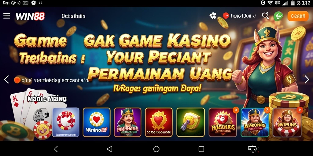Screenshot WIN88 menampilkan gameplay Kasino yang mendebarkan.